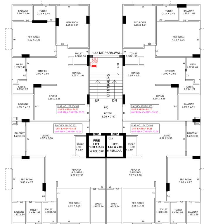  pradhyuman park Pradhyuman Park Cluster Plan From 1st To 5th Floor