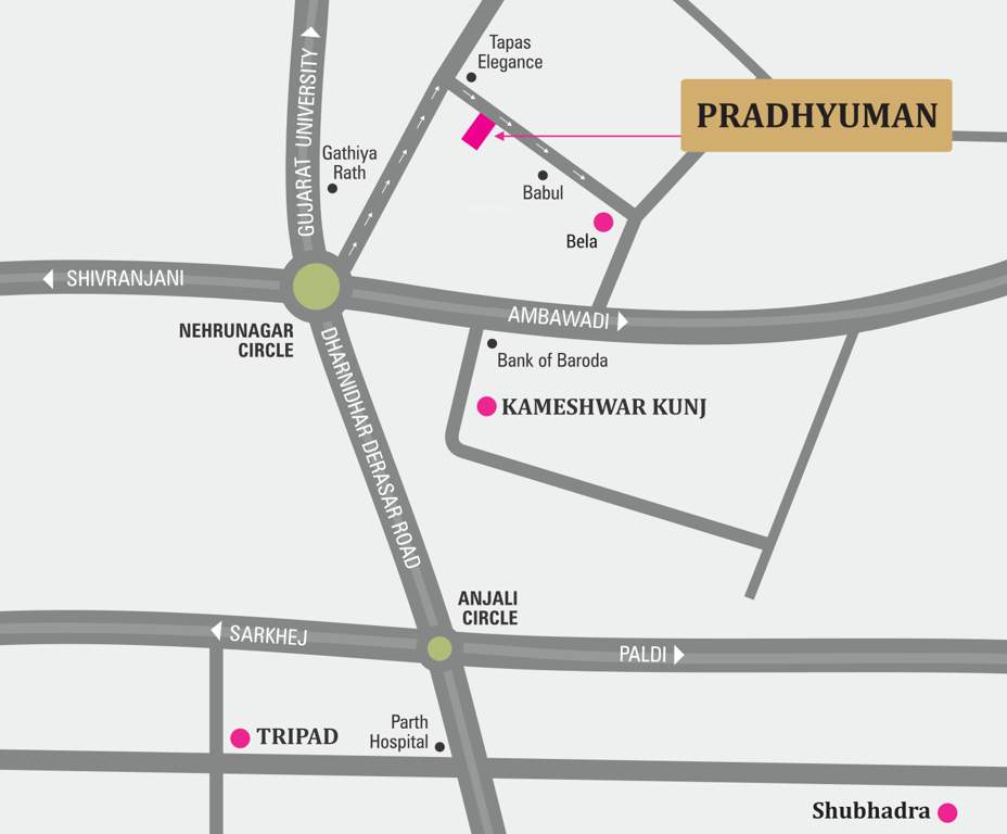 pradhyuman park Location Plan