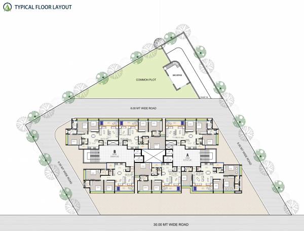  green-ville A, B Typical Cluster Plan