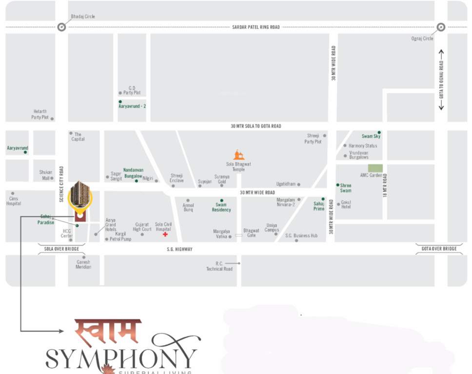  symphony Location Plan