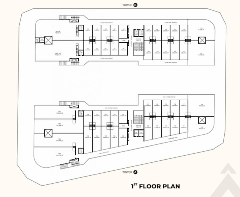  index Block A & B Cluster Plan for 1st Floor