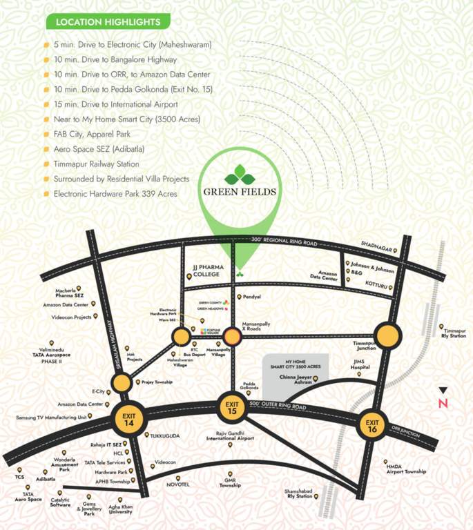  green fields phase ii Location Plan