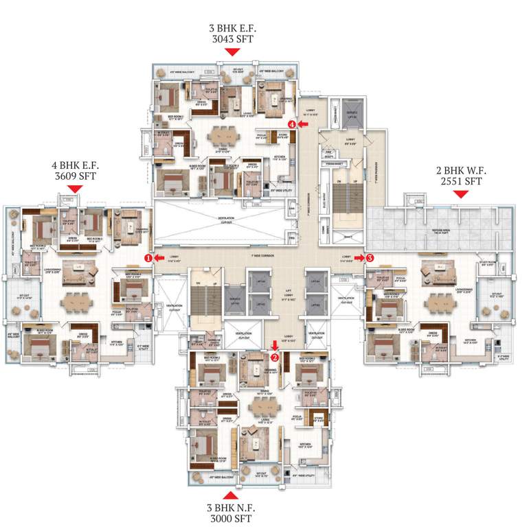  my avali Refugee Tower 1,2,3 And 3 Cluster Plan From 2nd To 17th, 19th To 26th, 28TH To 35th, 37 To 44th And 46th
