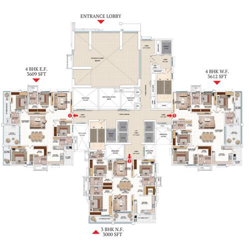  my-avali Tower 1 And 3 Cluster Plan For 1st Floor