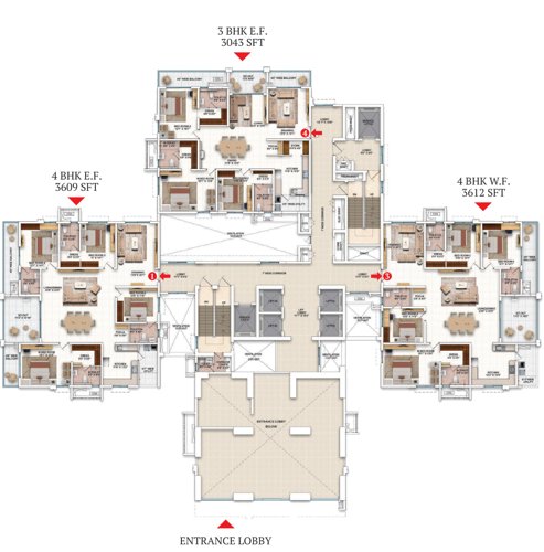  my-avali Tower 2 And 4 Cluster Plan For 1st Floor