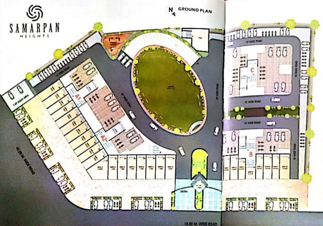  samarpan heights  Block   A, B, C Ground Cluster Plan
