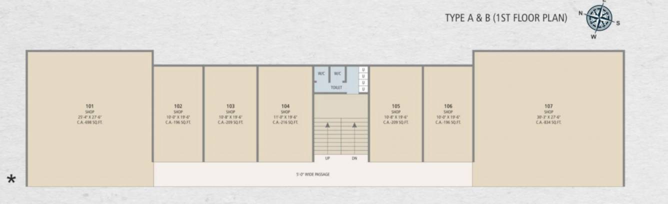 ambrosia Wing A 1st Floor Cluster Plan