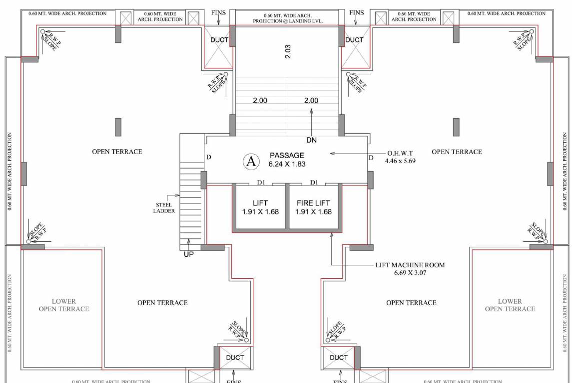 sattvam Block A And C Cluster Plan For Terrace Plan