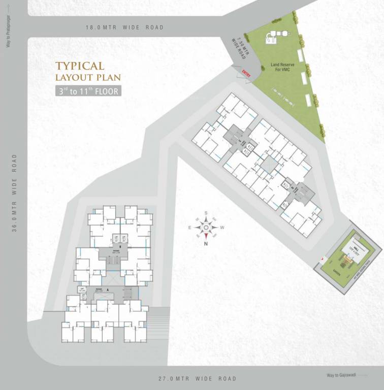  nathdwar dreams A To D Cluster Plan From 3rd To 11th Floor