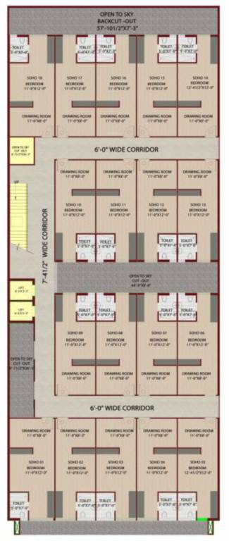  plaza Plaza Cluster Plan From 3rd,4th,5th And 6th Floor