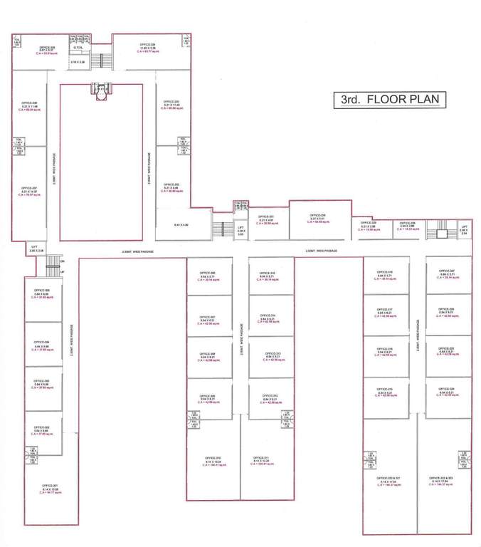  shoppers Exult Shoppers Cluster Plan for 3rd Floor