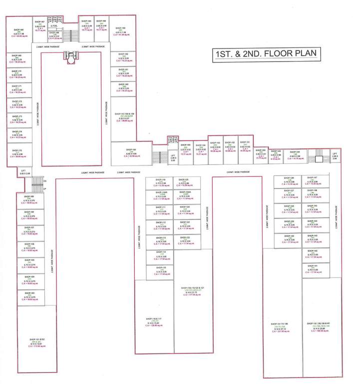  shoppers Exult Shoppers Cluster Plan from 1st to 2nd Floor