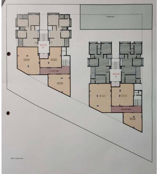  shree Block A & B Cluster Plan for 1st Floor