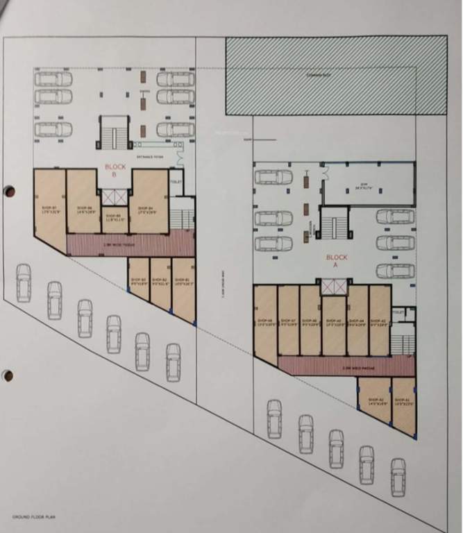  shree Block A & B Ground Floor Cluster Plan