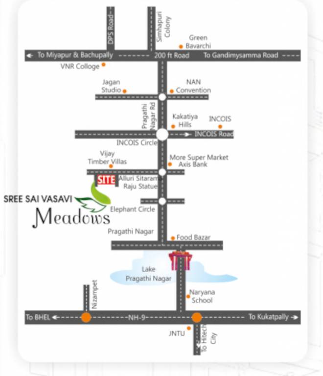  vasavi meadows Location Plan