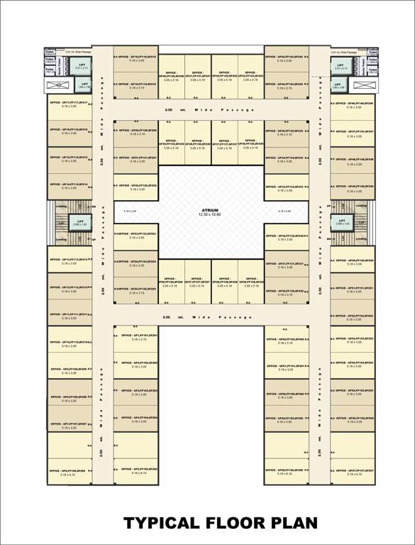  rajhans imperia Rajhans Imperia Cluster Plan for Typical Floor