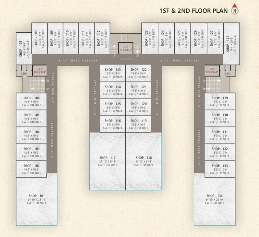  sovereign shoppers Sovereign Shoppers Cluster Plan from 1st to 2nd Floor