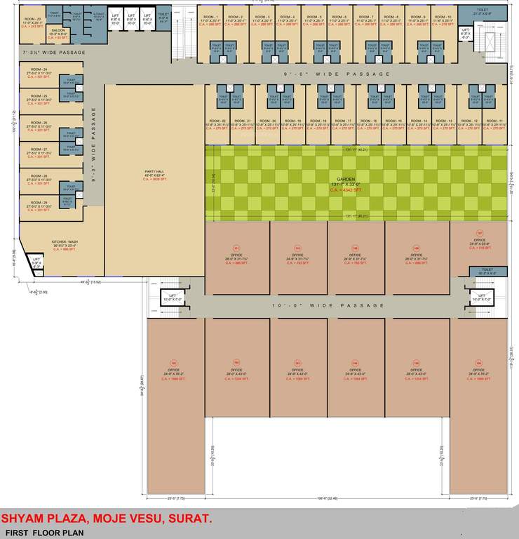  shyam plaza Shyam Plaza Cluster Plan For 1st Floor