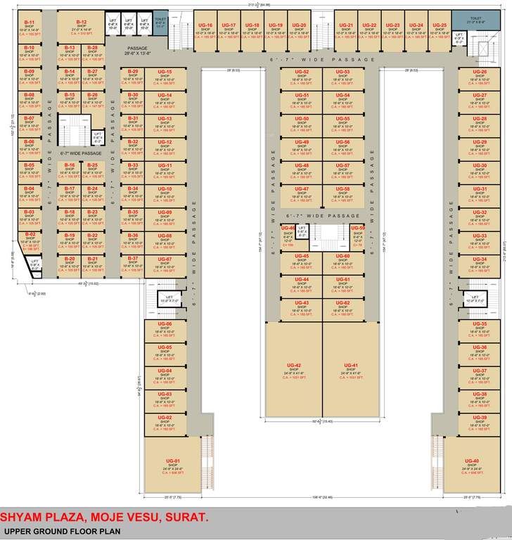  shyam plaza Shyam Plaza Cluster Plan For  Upper Ground Floor