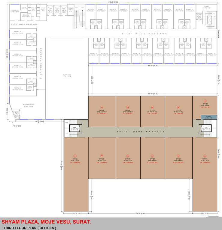  shyam plaza Shyam Plaza Office Cluster Plan For 3rd Floor