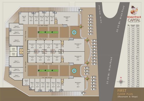 Kanha Capital 1st Floor Cluster Plan capital Kanha Capital 1st Floor Cluster Plan