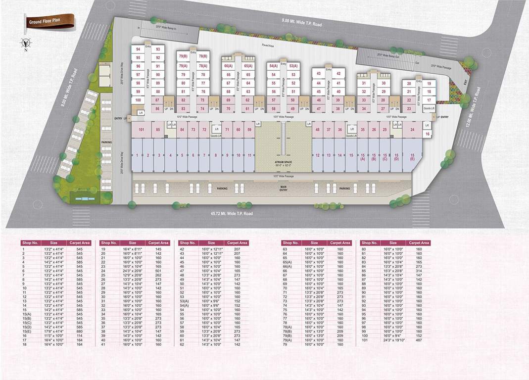 textile market Avadh Textile Market Cluster Plan for ground Floor