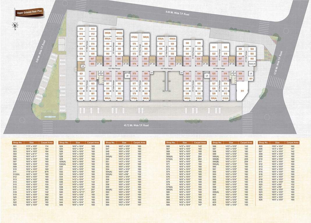 textile market Avadh Textile Market Cluster Plan for Upper ground Floor