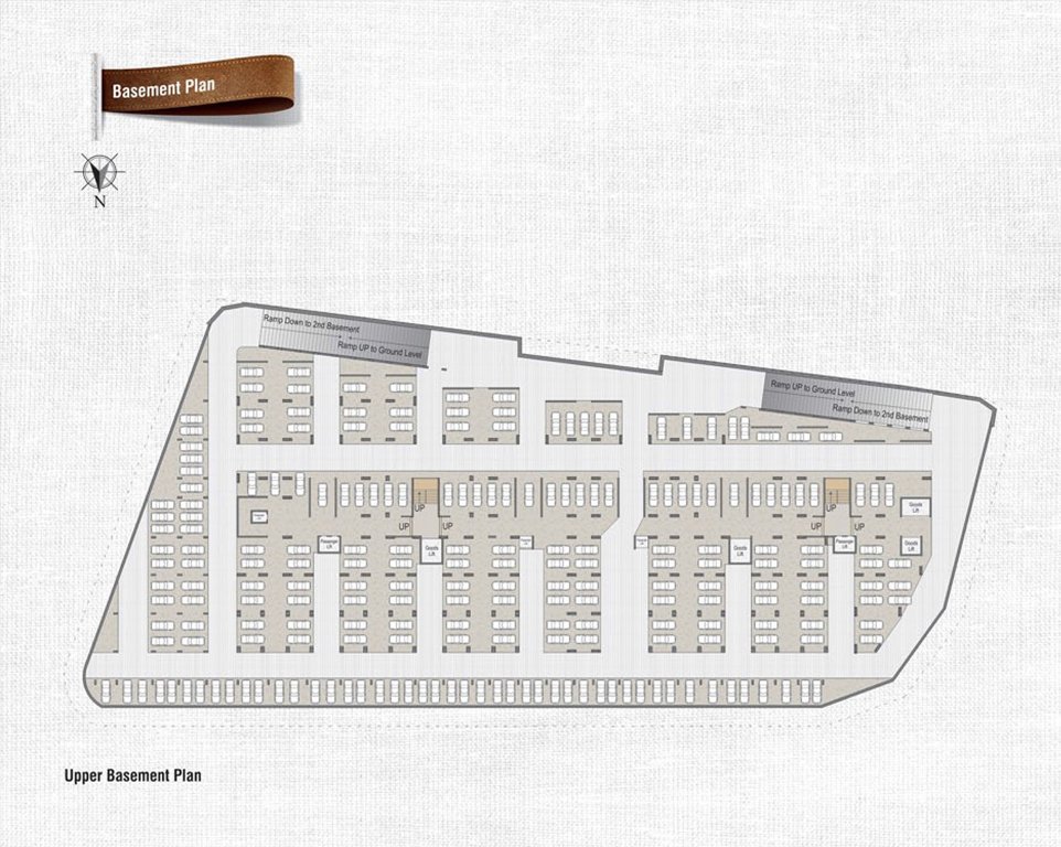textile market Avadh Textile Market Upper Basement Cluster Plan