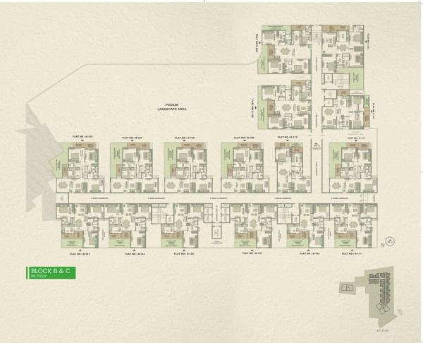 Block A Cluster Plan greens Block A Cluster Plan