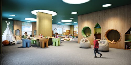 Children's play area sky-walk Children's play area