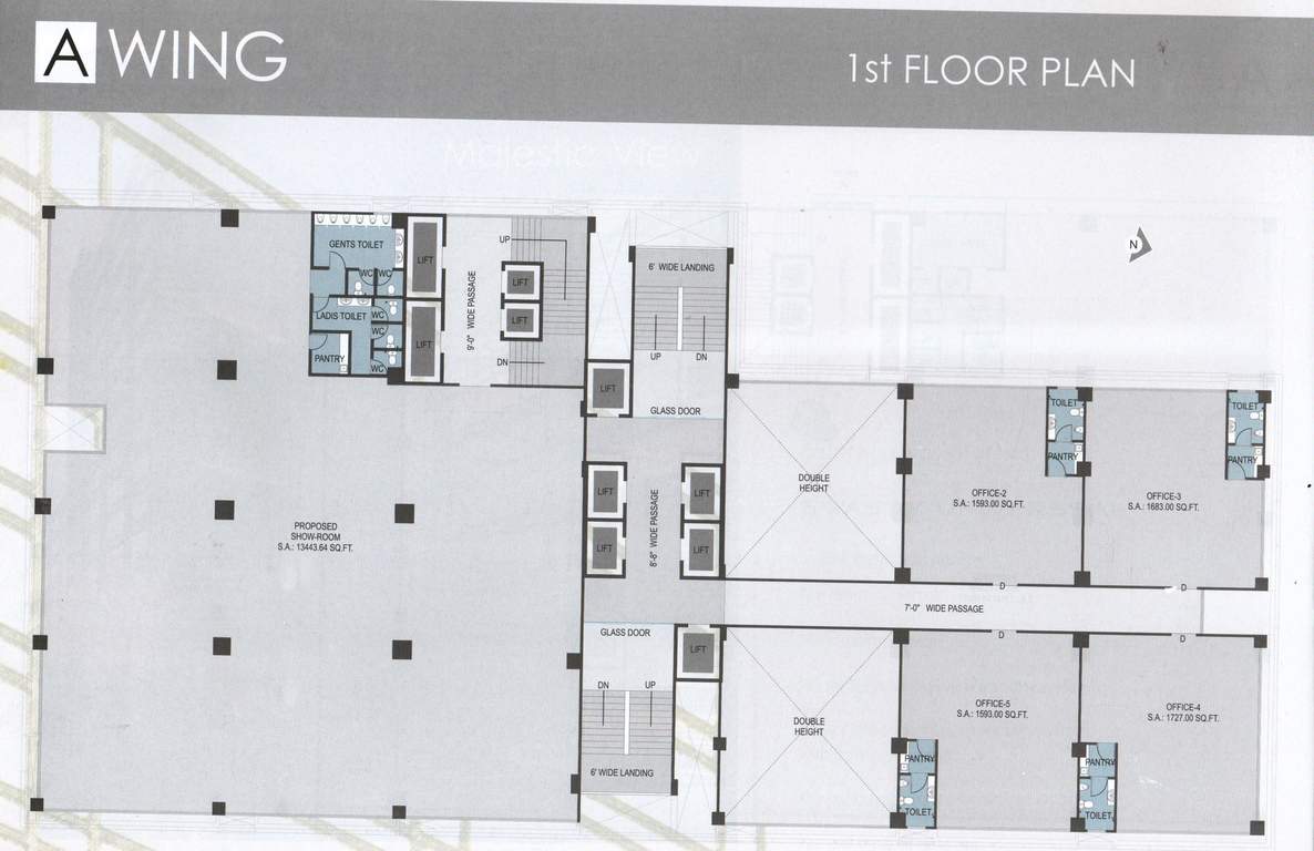  swastik universal Block A Cluster Plan for 1st Floor