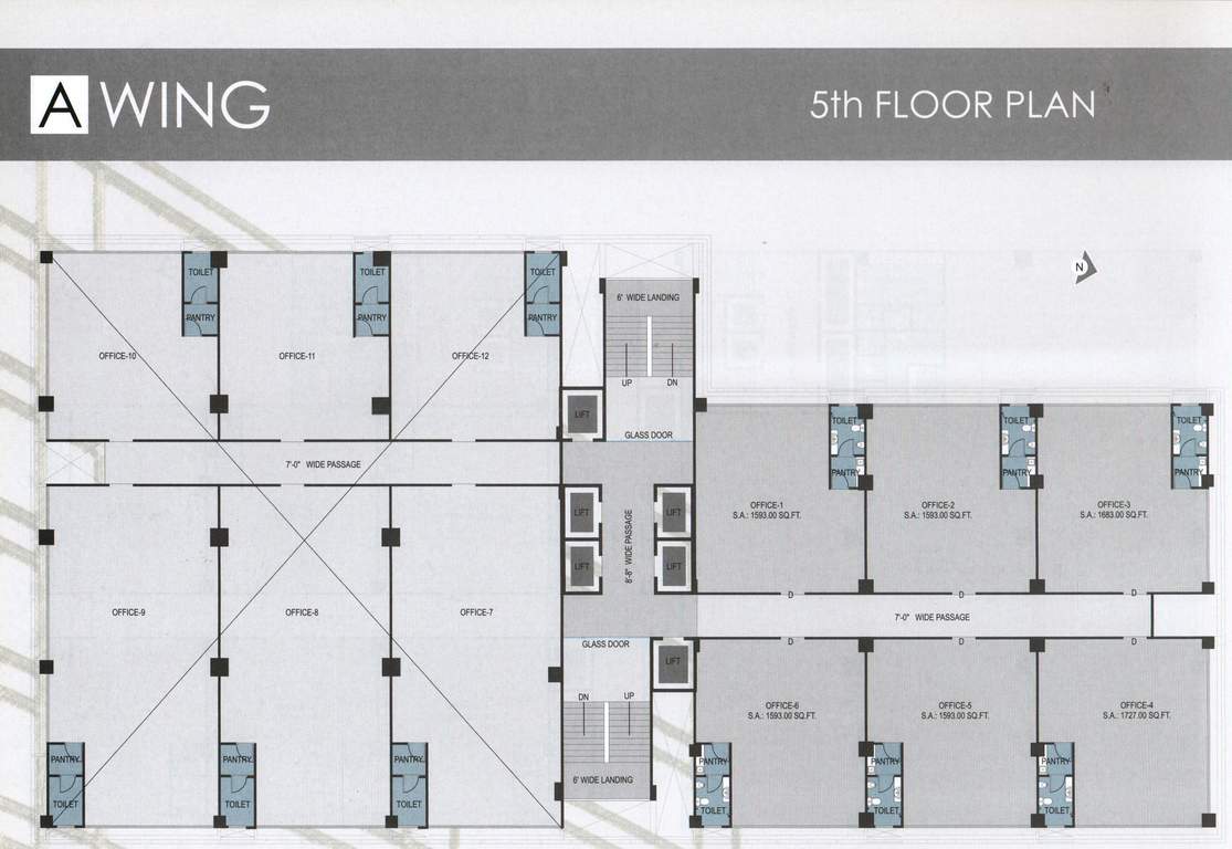  swastik universal Block A Cluster Plan for 5th Floor