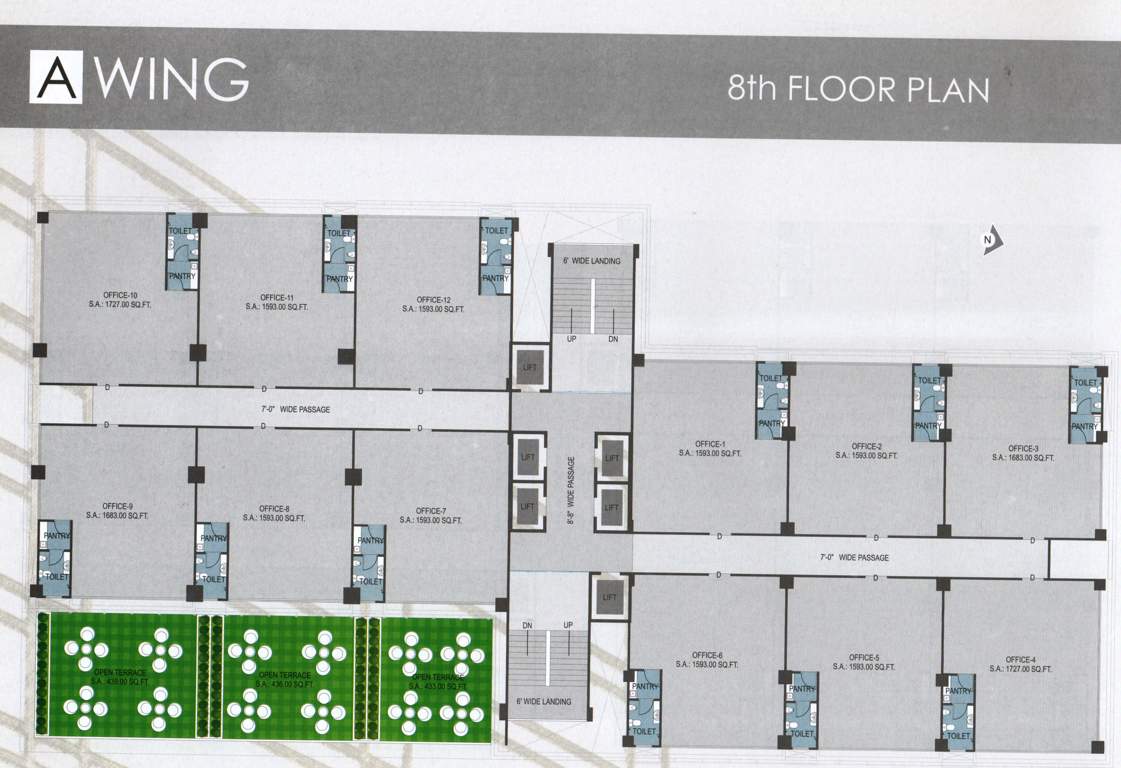  swastik universal Block A Cluster Plan for 8th Floor