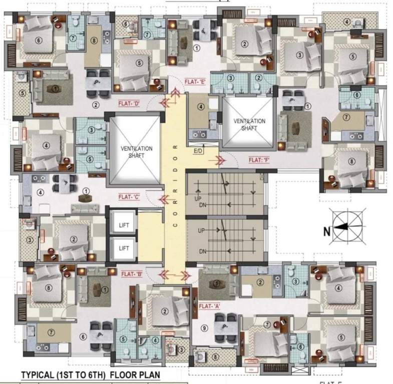  4sight desire 4Sight Desire Cluster Plan from 1st to 6th Floor