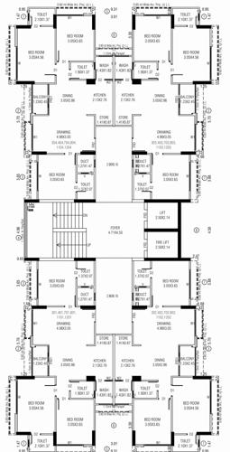  savera-prarambh Block A And B Cluster Plan From 3rd,4th,7th,8th,11th And 12th Floor