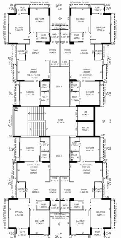  savera prarambh Block A And B Cluster Plan From 3rd,4th,7th,8th,11th And 12th Floor
