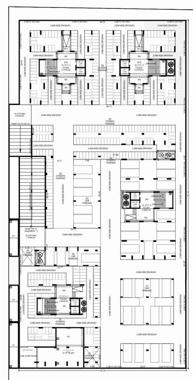  savera prarambh Block A,B,C,D Cluster Plan For Basement One
