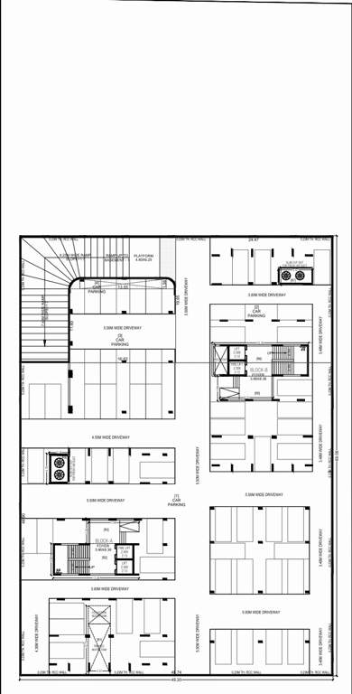  savera prarambh Block A,B,C,D Cluster Plan For Basement Two