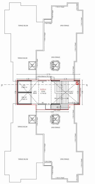  savera prarambh Block A Cluster Plan For Terrace Floor