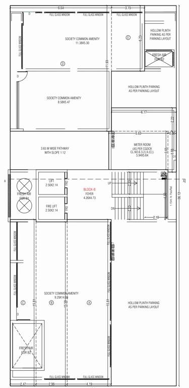  savera prarambh Block B Cluster Plan For Ground Floor