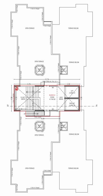  savera prarambh Block B Cluster Plan For Terrace Floor