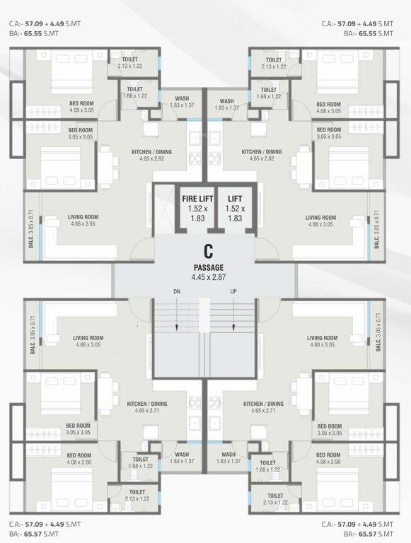  nathdwar dreams c and d C Typical Cluster Plan