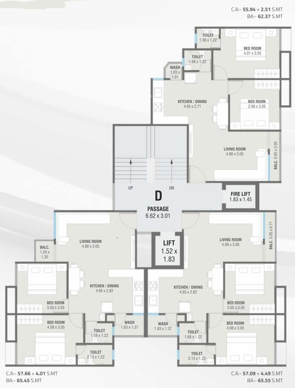  nathdwar dreams c and d D Typical Cluster Plan