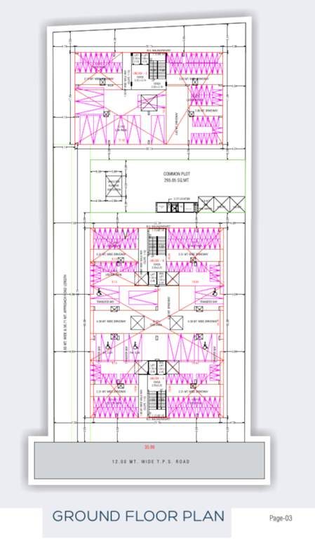  light residency Block A,B & C Ground Floor Cluster Plan