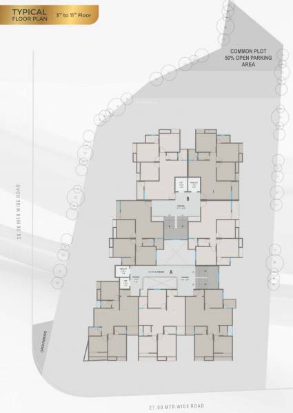  nathdwar-dreams-a-and-b A, B Cluster Plan From 3rd To 11th Floor