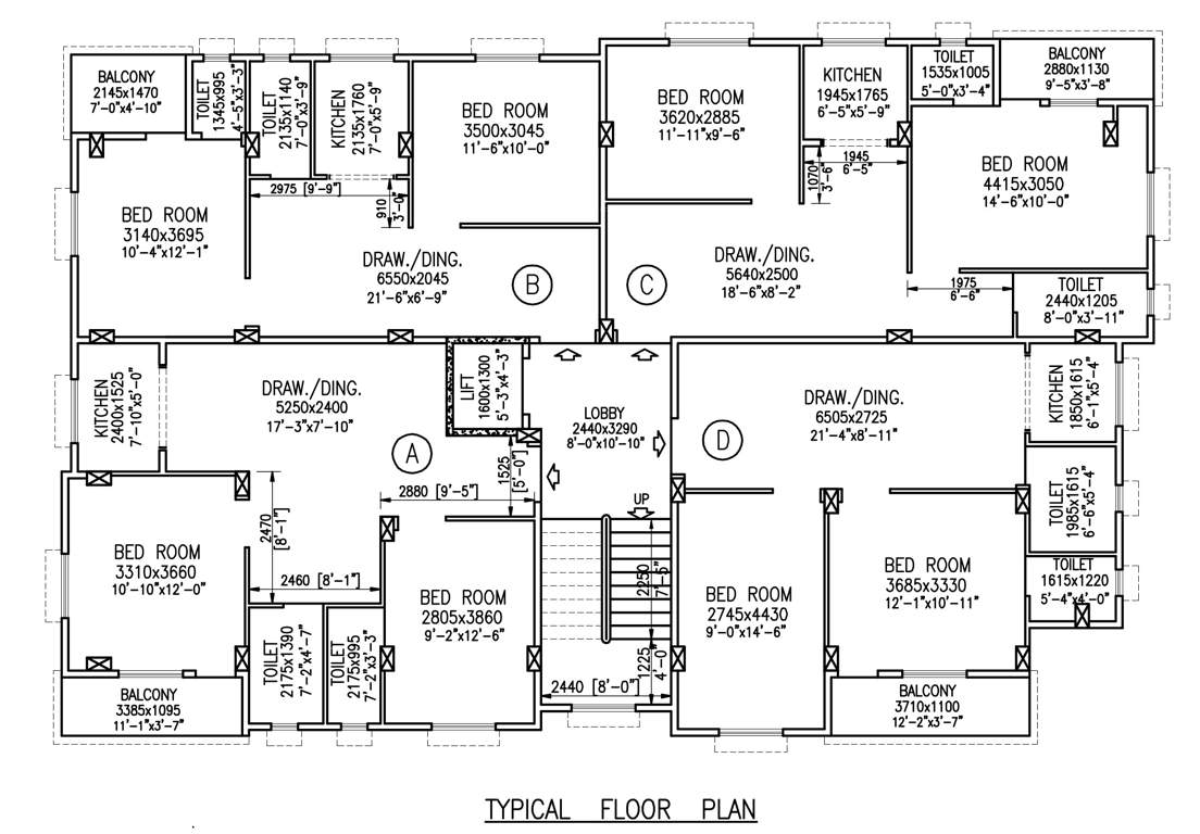  tapaban apartment Tapaban Apartment Cluster Plan for Typical Floor