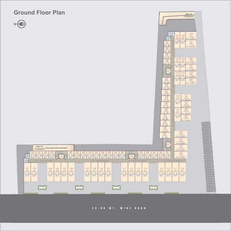  v square V Square Ground Floor Cluster Plan