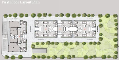  beaufort-park Block A, Block B, Block C, Block D  Cluster Plan for 1st Floor