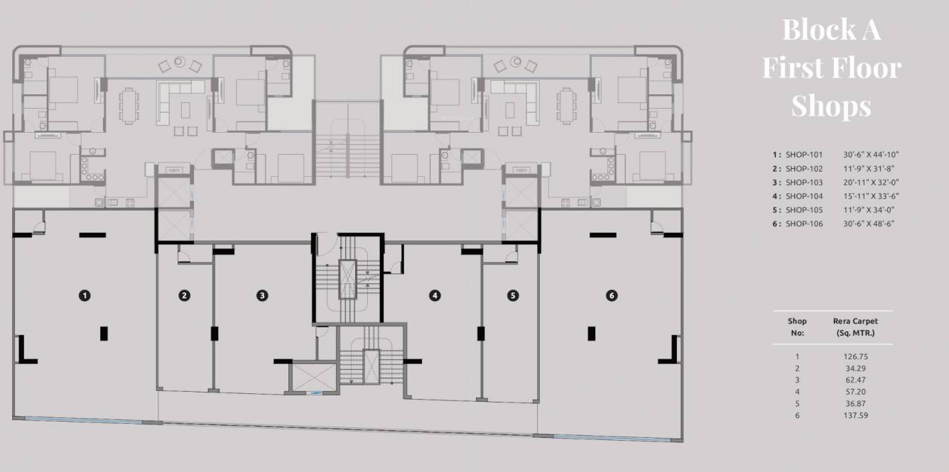  beaufort park Block A Cluster Plan for 1st Floor