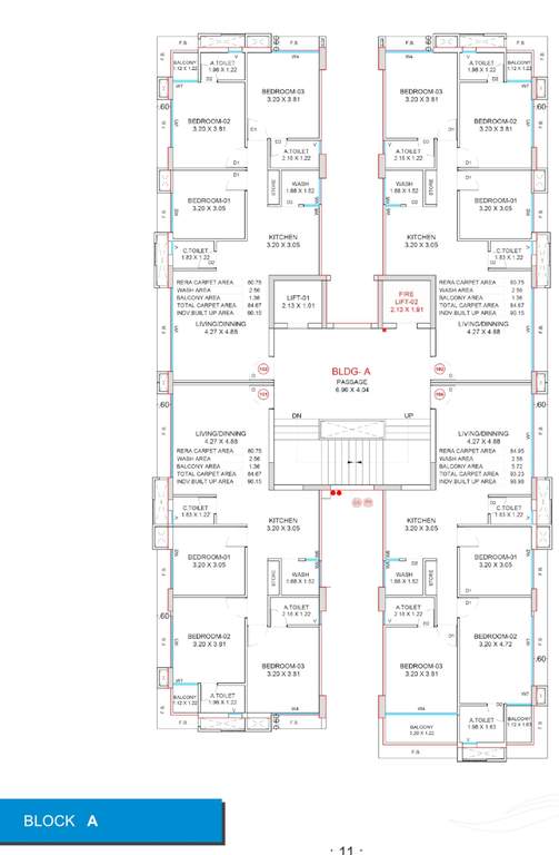 shukan river Block A Typical Cluster Plan